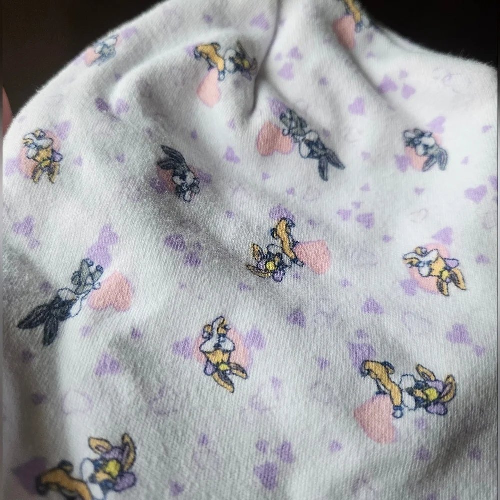 Y2K Warner Bros. Baby Looney Tunes Beanie - White and Purple
